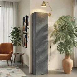 Colonna a terra 55x186h cm multiuso 1 anta reversibile antracite Sunset