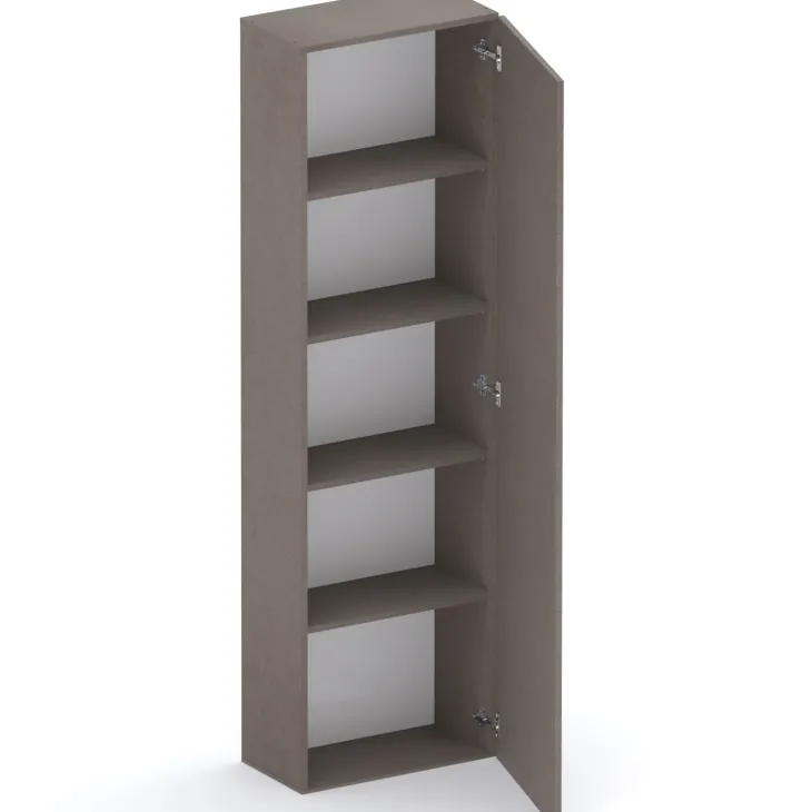 Colonna a terra 55x186h cm multiuso 1 anta reversibile marrone bronzo Sunset