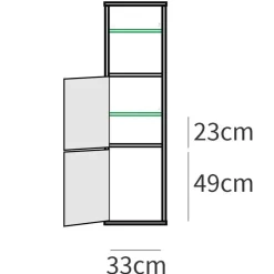 Colonna bagno sospesa 37x150h cm 2 ante 2 vani rovere Jasmund - Crown