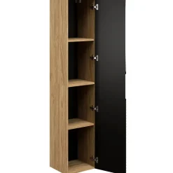 Colonna bagno sospesa 35x170h cm 1 anta nero rovere Swim