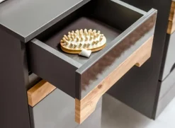 Colonna bagno sospesa 35x67h cm 1 anta rovere grigio lucido Rabat