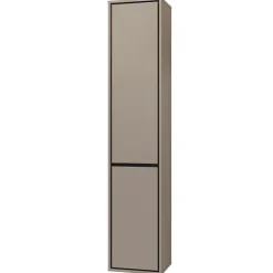 Colonna bagno sospesa 35x172h cm 2 ante tortora nero Linda