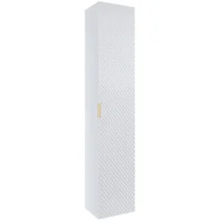 Colonna bagno sospesa 35x186h cm 1 anta bianco frontale decorato Konny