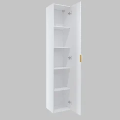 Colonna bagno sospesa 35x186h cm 1 anta bianco frontale decorato Konny