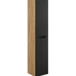 Colonna bagno sospesa 35x170h cm 2 ante nero rovere Swim