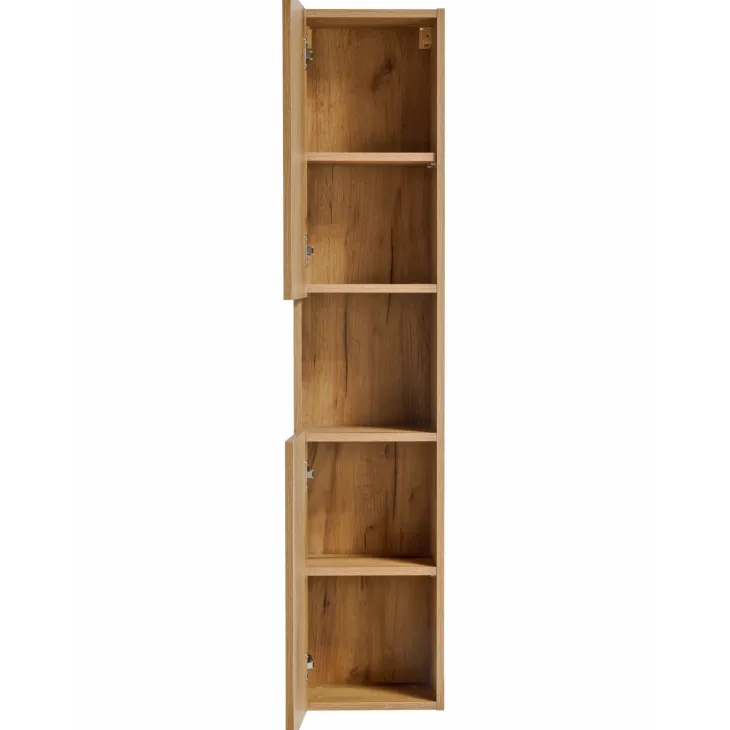 Colonna bagno sospesa 30x140h cm 2 ante rovere Rovery