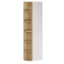 Colonna bagno sospesa 45x160h cm 2 ante bianco rovere Speranza