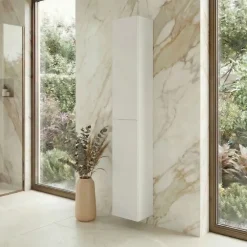 Colonna bagno sospesa 30x160h cm 2 ante bianco Speranza