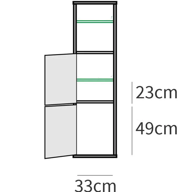 Colonna bagno sospesa 37x150h cm 2 ante 2 vani bianco Jasmund - Crown