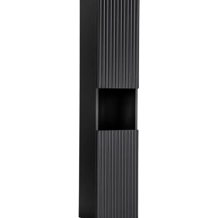 Colonna bagno sospesa 30x140h cm cannettato 2 ante nero Cleany
