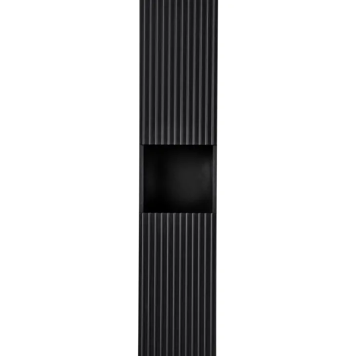 Colonna bagno sospesa 30x140h cm cannettato 2 ante nero Cleany