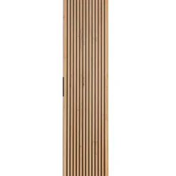 Colonna bagno sospesa 35x140h cm cannettato 1 anta quercia antracite Limpid