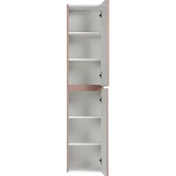 Colonna bagno sospesa 35x160h cm cannettato 2 ante rosa Autentic