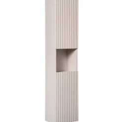 Colonna bagno sospesa 30x140h cm cannettato 2 ante beige Cleany