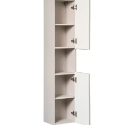 Colonna bagno sospesa 30x140h cm cannettato 2 ante beige Cleany