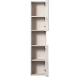 Colonna bagno sospesa 30x140h cm cannettato 2 ante beige Cleany