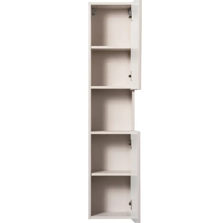 Colonna bagno sospesa 30x140h cm cannettato 2 ante beige Cleany