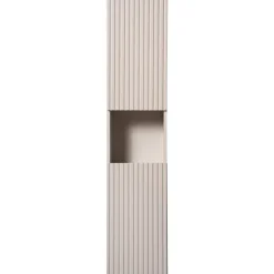Colonna bagno sospesa 30x140h cm cannettato 2 ante beige Cleany
