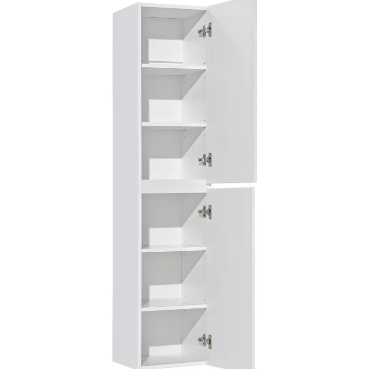 Colonna bagno sospesa 35x160h cm cannettato 2 ante bianco Autentic