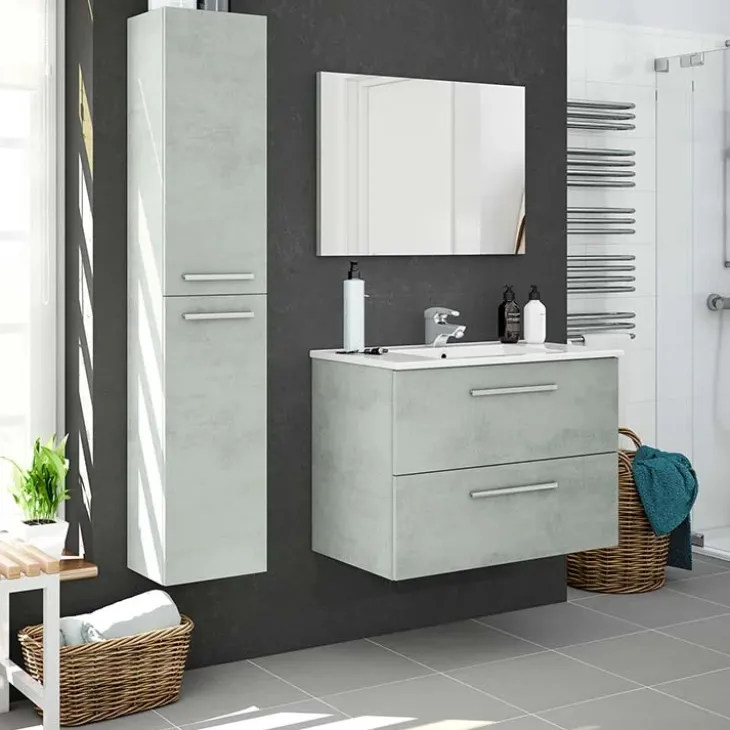 Colonna bagno sospesa 30x150h cm cemento Oscar