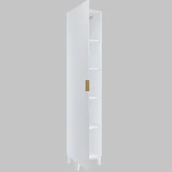 Colonna bagno 35x198h cm 1 anta bianco frontale decorato Konny