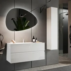 Colonna bagno 25x138h cm 1 anta bianco lucido Moon