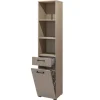 Colonna bagno 40x197h cm 1 anta 1 cassetto tortora rovere Wave