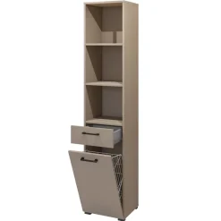 Colonna bagno 40x197h cm 1 anta 1 cassetto tortora rovere Wave