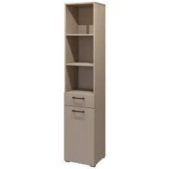 Colonna bagno 40x197h cm 1 anta 1 cassetto tortora rovere Wave