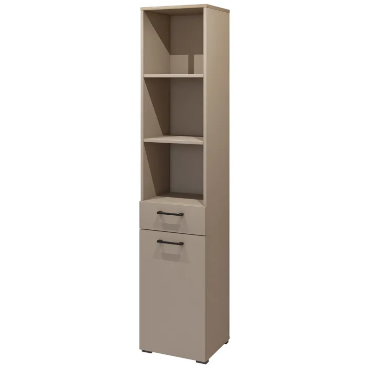 Colonna bagno 40x197h cm 1 anta 1 cassetto tortora rovere Wave
