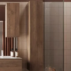 Colonna bagno 25x138h cm 1 anta rovere scuro Alvarez