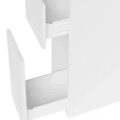 Colonna bagno 33x136h cm con 2 cassetti moderno bianco Zaida