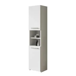 Colonna bagno 40x170h cm moderna con ripiano bianco Ramona
