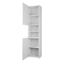 Colonna bagno 40x170h cm moderna con ripiano bianco Ramona