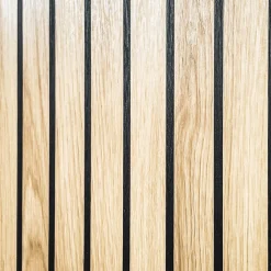 Colonna con libreria 30x203h cm stampa a righe rovere rustico antracite California Gihome®