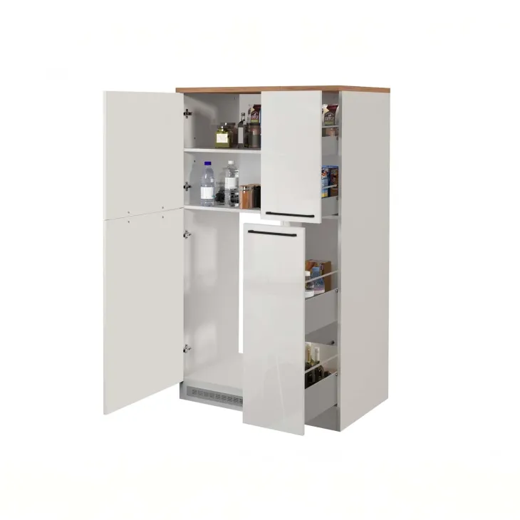 Colonna frigo dispensa cucina 90x165h cm moderna bianco rovere Gourmet