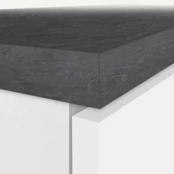 Colonna frigo dispensa cucina 90x165h cm moderna bianco grigio pietra Gourmet