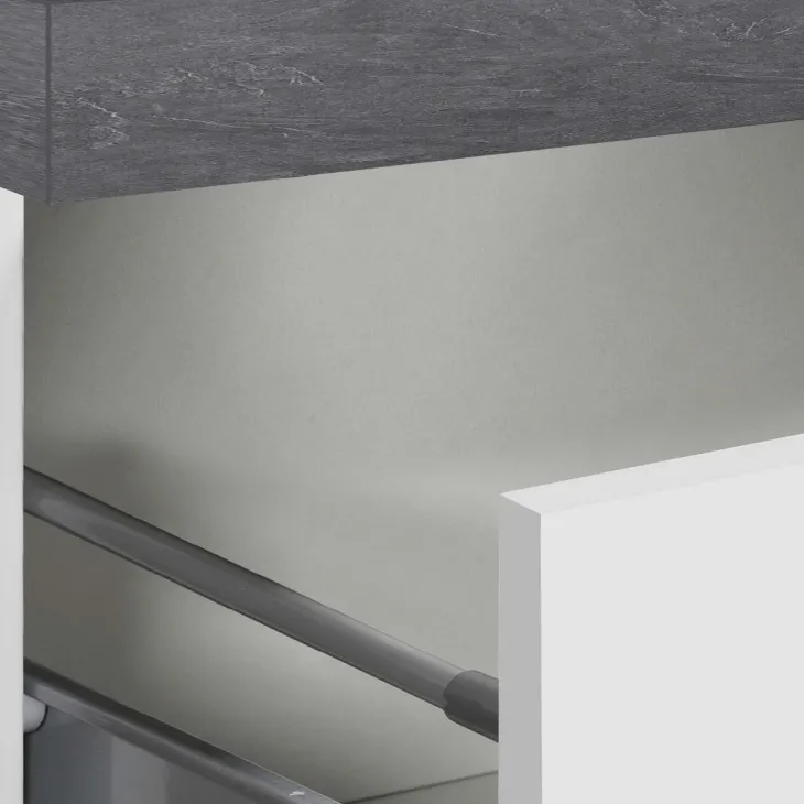 Colonna frigo dispensa cucina 90x165h cm moderna bianco grigio pietra Gourmet
