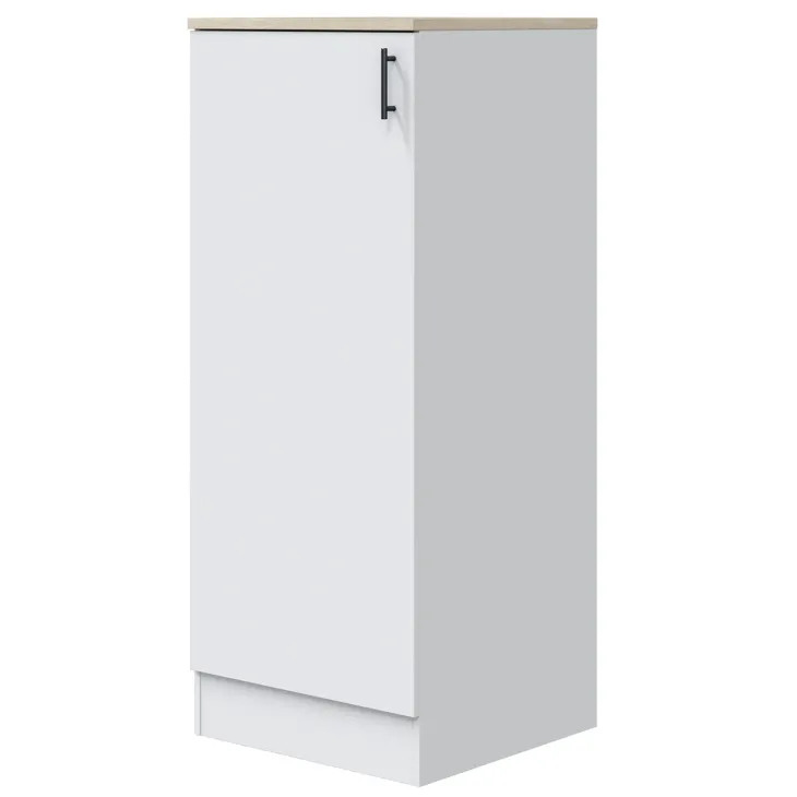 Colonna multiuso 60x148h cm componibile 1 anta bianco lucido rovere Kimera