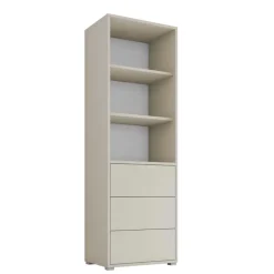 Colonna soggiorno 60x178h cm 3 cassetti 3 vani a giorno beige cashmere Eindhoven