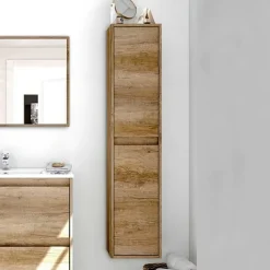 Colonna sospesa bagno 30x140h cm rovere nordik Dexter