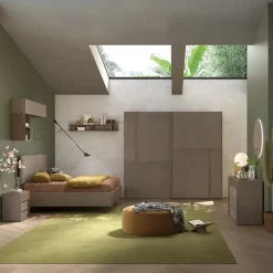 Comò cassettiera multifunzione 110x83h cm 4 cassetti marrone bronzo rovere scuro Riace