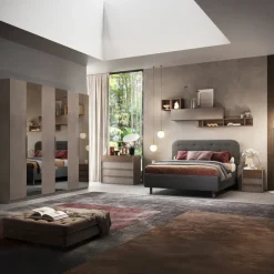 Comò cassettiera multifunzione 110x83h cm 4 cassetti marrone bronzo rovere scuro Riace