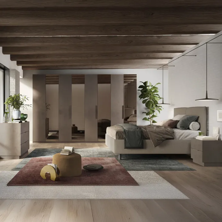Comò cassettiera multifunzione 110x83h cm 3 cassetti marrone bronzo rovere scuro Silky