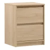 Comodino moderno 47x40h cm 2 cassetti rovere Funny