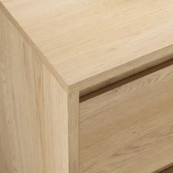 Comodino moderno 47x40h cm 2 cassetti rovere Funny