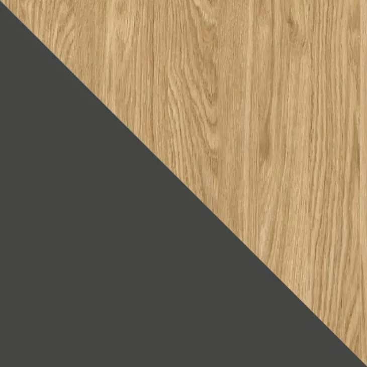Comodino 53x53 cm 1 cassetto antracite rovere Essenzia