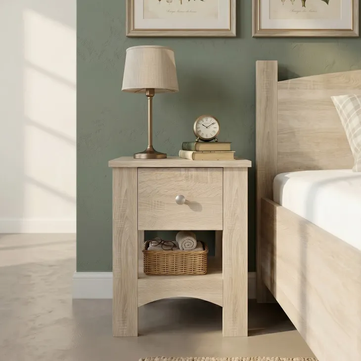 Comodino 45x35 cm moderno rovere sonoma Londra