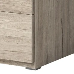 Comodino 47x56h 3 cassetti design moderno rovere bianco Noxis