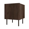 Comodino 45x53h cm 1 anta noce cannettato Gabiot